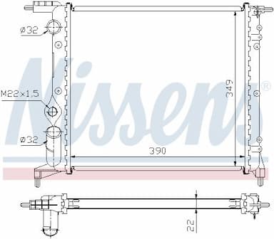 Radiators, Motora dzesēšanas sistēma NISSENS 639271 5