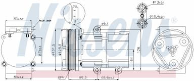 Kompresors, Gaisa kond. sistēma NISSENS 89068 5