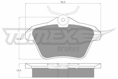 Bremžu uzliku kompl., Disku bremzes TOMEX Brakes TX 12-68 1