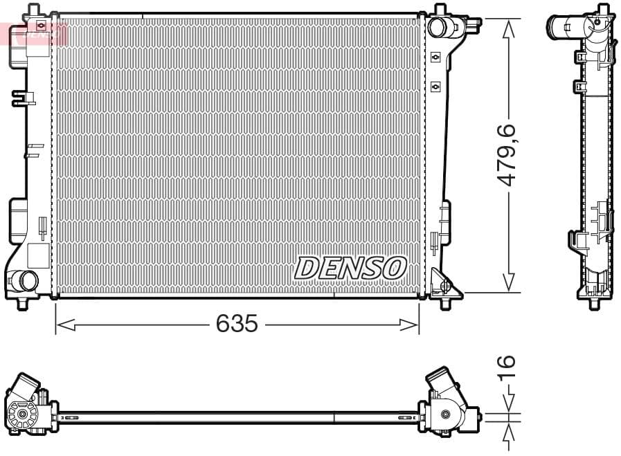 Radiators, Motora dzesēšanas sistēma DENSO DRM41028 1