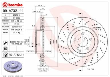 Bremžu diski BREMBO 09.A732.11 1