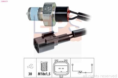 Slēdzis, Atpakaļgaitas signāla lukturis EPS 1.860.311 1
