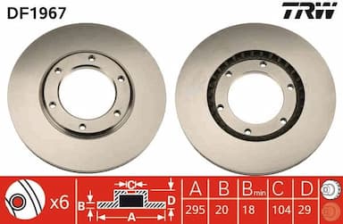 Bremžu diski TRW DF1967 1