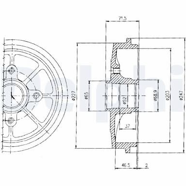 Bremžu trumulis DELPHI BF392 1