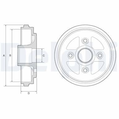Bremžu trumulis DELPHI BF602 1