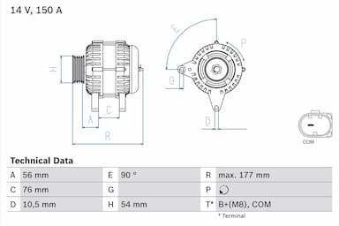 Ģenerators BOSCH 0 986 080 580 1