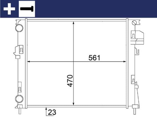 Radiators, Motora dzesēšanas sistēma MAHLE CR 1504 000S 1