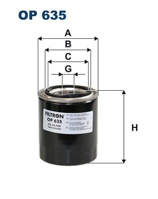 Eļļas filtrs FILTRON OP 635 1