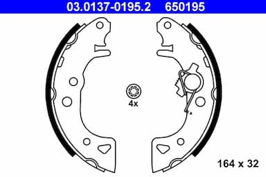 Bremžu loku komplekts ATE 03.0137-0195.2 1