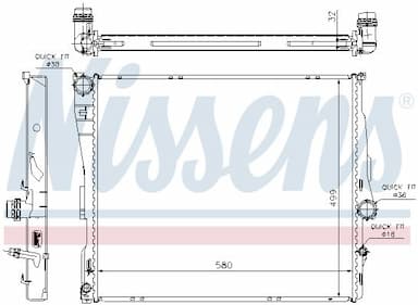 Radiators, Motora dzesēšanas sistēma NISSENS 60807 6