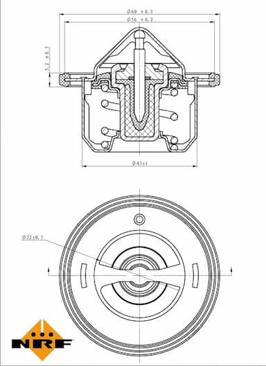 Termostats, Dzesēšanas šķidrums NRF 725097 5