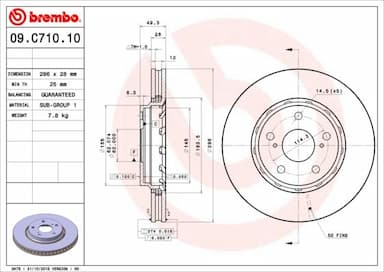 Bremžu diski BREMBO 09.C710.11 1