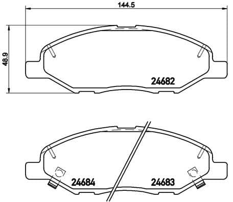 Bremžu uzliku kompl., Disku bremzes BREMBO P 56 088 1