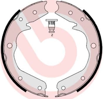 Bremžu loku kompl., Stāvbremze BREMBO S 59 527 1