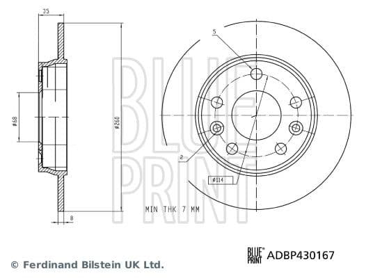 Bremžu diski BLUE PRINT ADBP430167 1