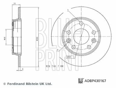 Bremžu diski BLUE PRINT ADBP430167 1