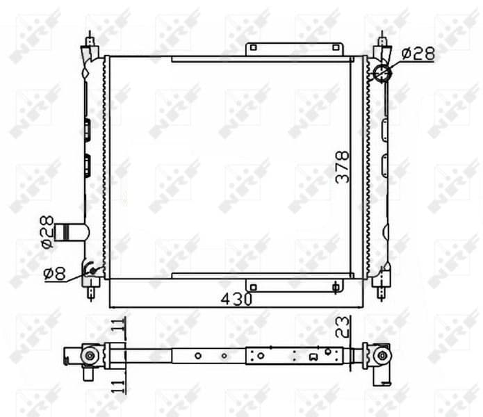 Radiators, Motora dzesēšanas sistēma NRF 50128A 1