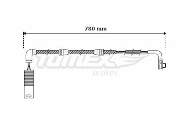 Indikators, Bremžu uzliku nodilums TOMEX Brakes TX 30-47 1