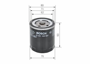 Eļļas filtrs BOSCH 0 451 103 337 5