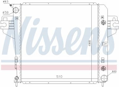 Radiators, Motora dzesēšanas sistēma NISSENS 61017 2