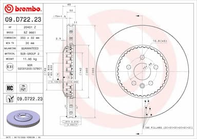 Bremžu diski BREMBO 09.D722.23 1