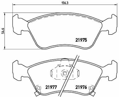 Bremžu uzliku kompl., Disku bremzes BREMBO P 83 041 1