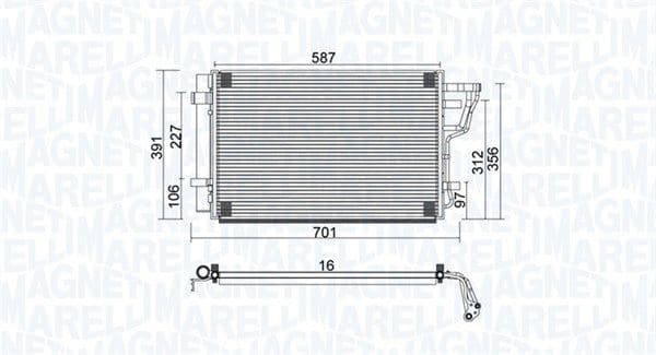 Kondensators, Gaisa kond. sistēma MAGNETI MARELLI 350203951000 1