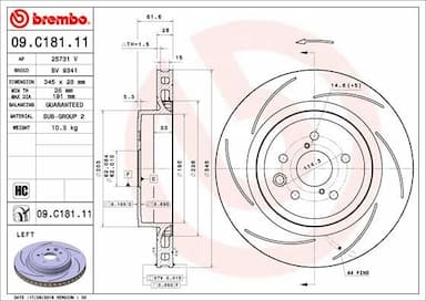 Bremžu diski BREMBO 09.C181.11 1