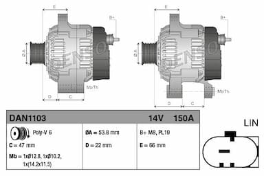 Ģenerators DENSO DAN1103 3