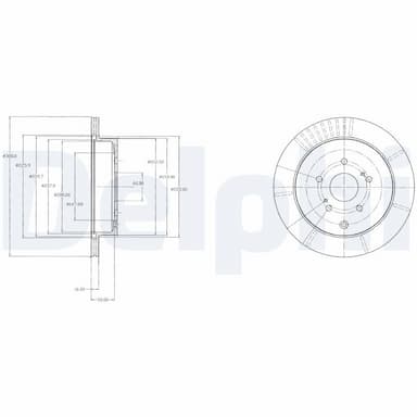 Bremžu diski DELPHI BG4329 1