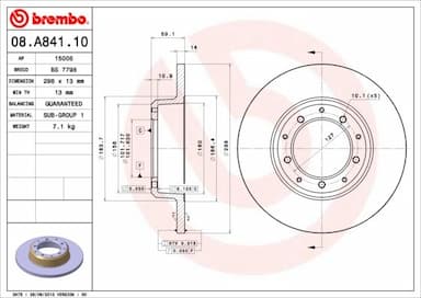 Bremžu diski BREMBO 08.A841.10 1