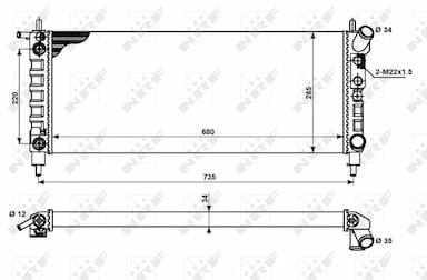 Radiators, Motora dzesēšanas sistēma NRF 50242 5