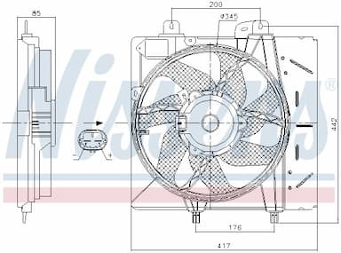 Ventilators, Motora dzesēšanas sistēma NISSENS 85991 6