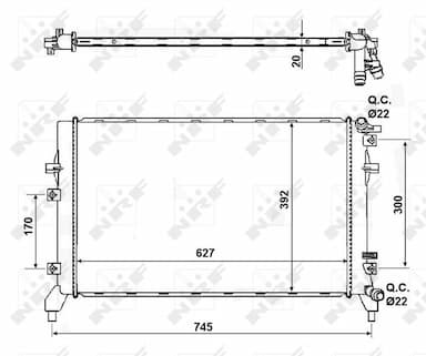 Radiators, Motora dzesēšanas sistēma NRF 50148 5