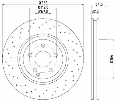 Bremžu diski HELLA 8DD 355 115-011 4