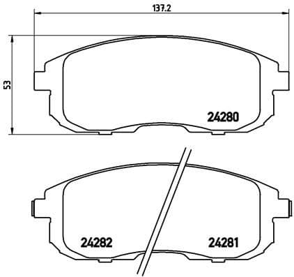 Bremžu uzliku kompl., Disku bremzes BREMBO P 23 126 1