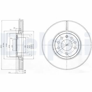 Bremžu diski DELPHI BG3973 1