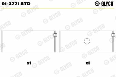 Klaņa gultnis GLYCO 01-3771 STD 1