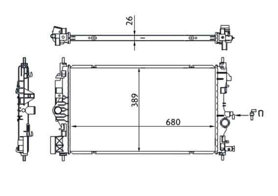 Radiators, Motora dzesēšanas sistēma MAHLE CR 1697 000S 1