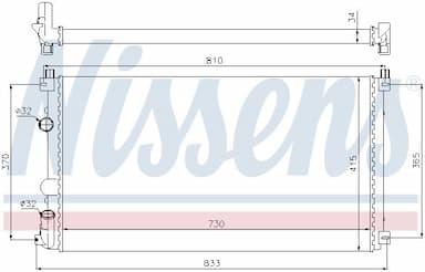 Radiators, Motora dzesēšanas sistēma NISSENS 63819 5