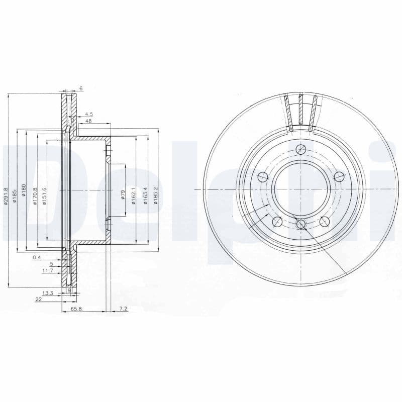 Bremžu diski DELPHI BG3900C 1