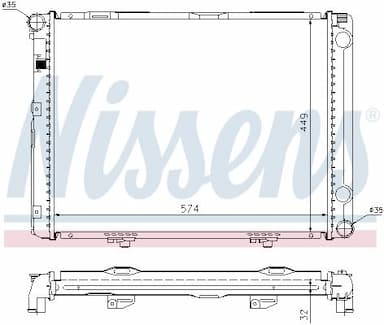 Radiators, Motora dzesēšanas sistēma NISSENS 62732A 5