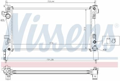 Radiators, Motora dzesēšanas sistēma NISSENS 636004 6