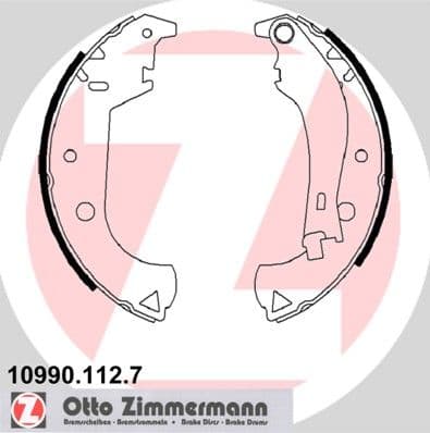 Bremžu loku komplekts ZIMMERMANN 10990.112.7 1