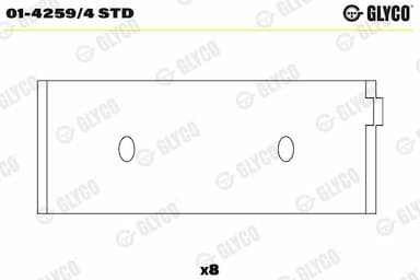 Klaņa gultnis GLYCO 01-4259/4 STD 1