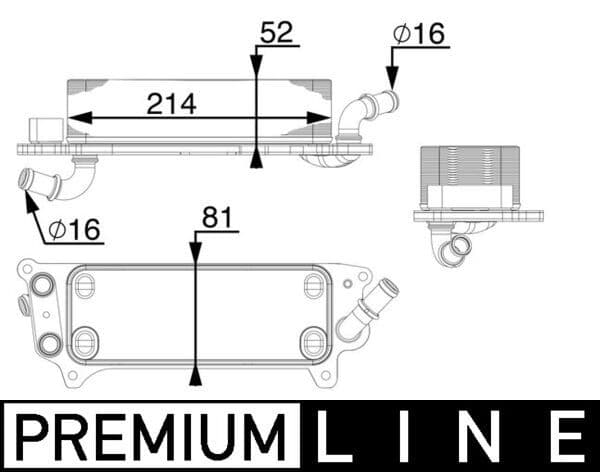 Eļļas radiators, Automātiskā pārnesumkārba MAHLE CLC 77 000P 1