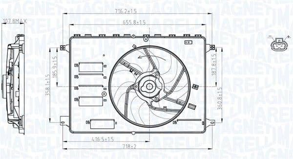 Ventilators, Motora dzesēšanas sistēma MAGNETI MARELLI 069422761010 1