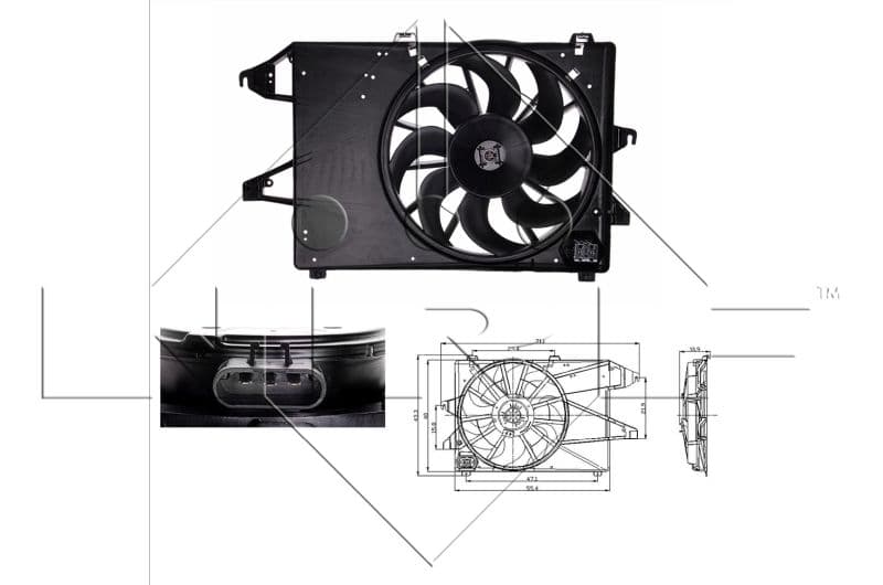 Ventilators, Motora dzesēšanas sistēma NRF 47004 1