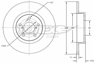 Bremžu diski TOMEX Brakes TX 72-86 1