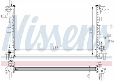 Radiators, Motora dzesēšanas sistēma NISSENS 62073A 5